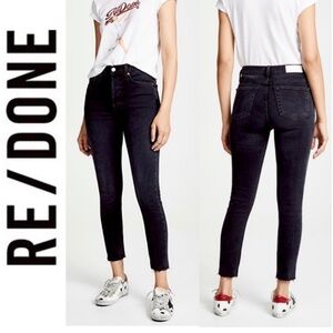 Re/Done High Rise Ankle Crop Jeans